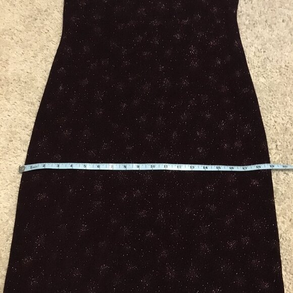 Long Dark Burgundy Fireworks Evening Maxi Dress - Picture 13 of 16